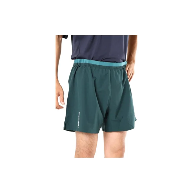 SALOMON CROSS 5'' Casual Shorts Men's Green-4