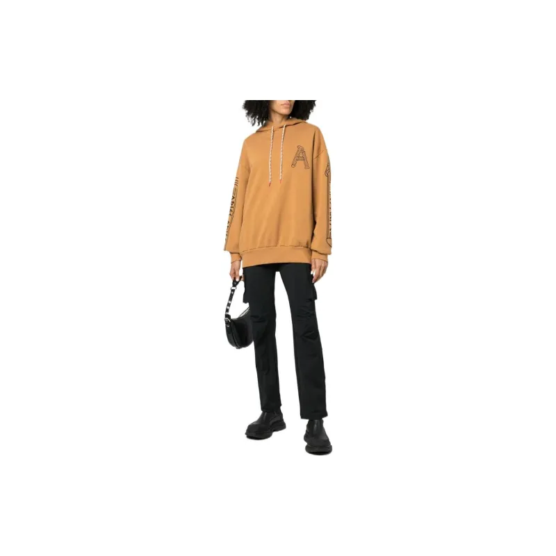 Aries Logo Printed Drawstring Hoodie-2