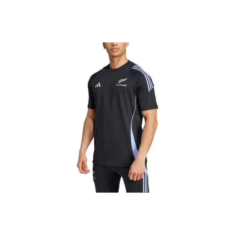 Adidas T Shirt Men's All Black/Spark Blue-1