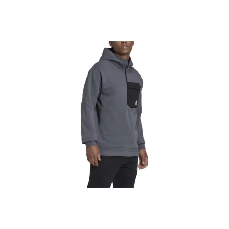 Adidas Designed For Gameday Hoodie Sweatshirt Men's Gray-3