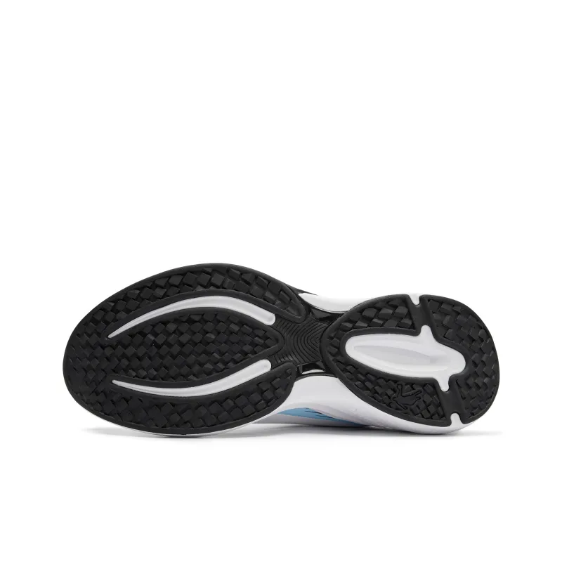 QIAODAN Cushioning Anti Slip And Wear Resistant Low Top Casual Running Shoes Men's White Blue-4