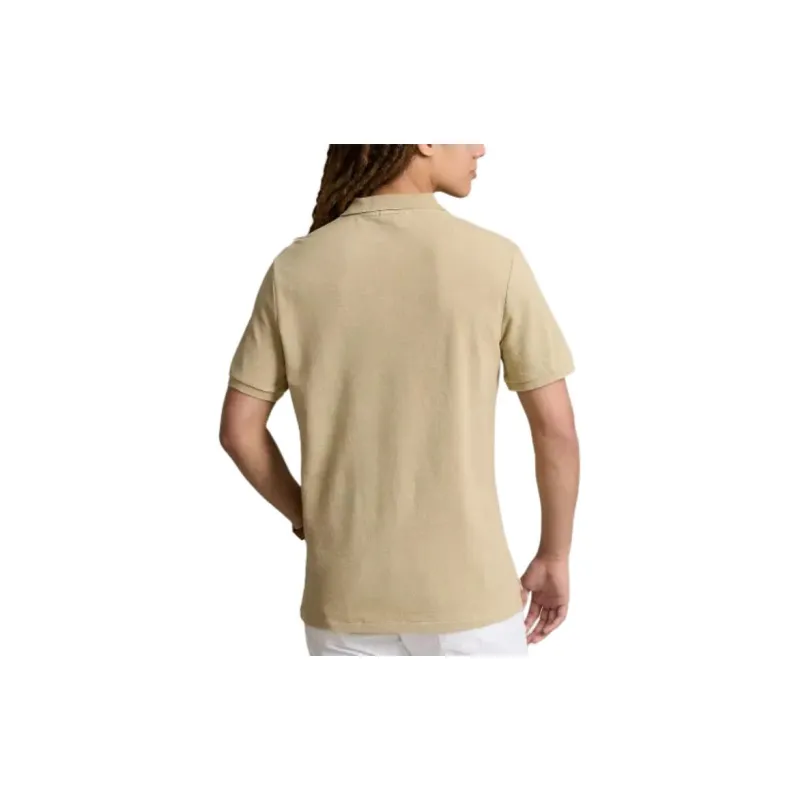 Polo Ralph Lauren Classic Fit Big Pony Mesh Polo Shirt Polo Shirt Men's Khaki-3