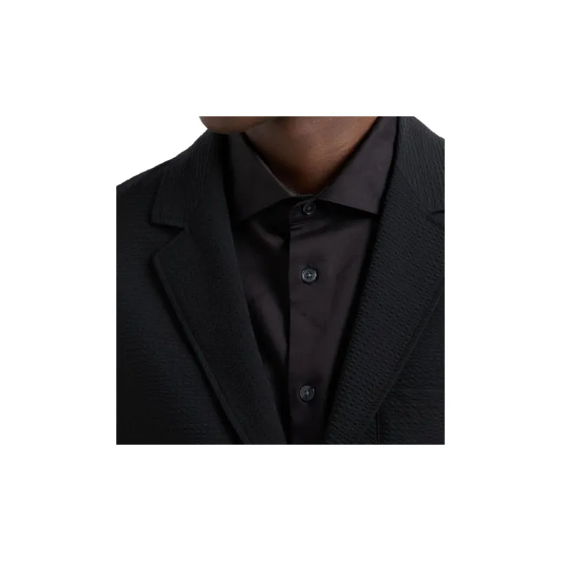 EMPORIO ARMANI Single breasted Jacket In Technical Seersucker Fabric-3