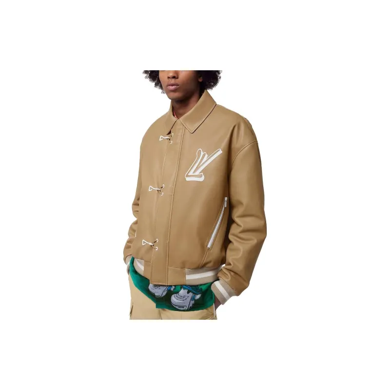LOUIS VUITTON 10's Leather Bomber Jacket-2