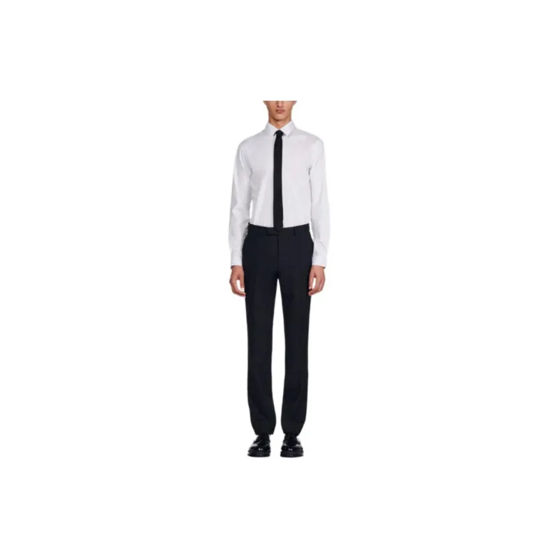Sandro Wool Suit Trousers Suit Trouser Men's Dark Gray-1
