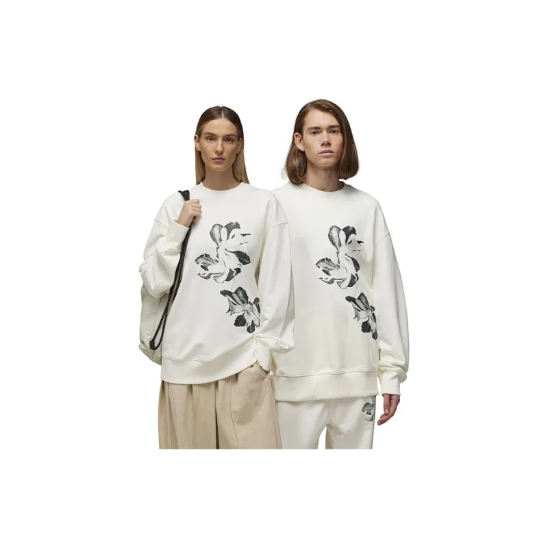 Y 3 Floral Printed Crewneck Sweatshirt-4