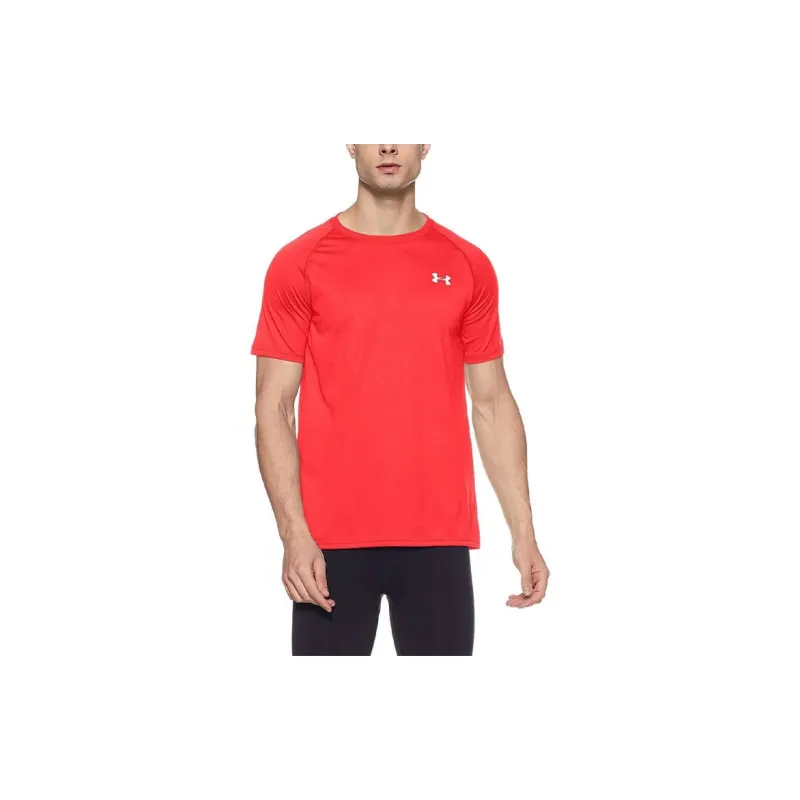 Under Armour Crew Neck Loose Fit Straight Short Sleeved T Shirt Men's Red-2