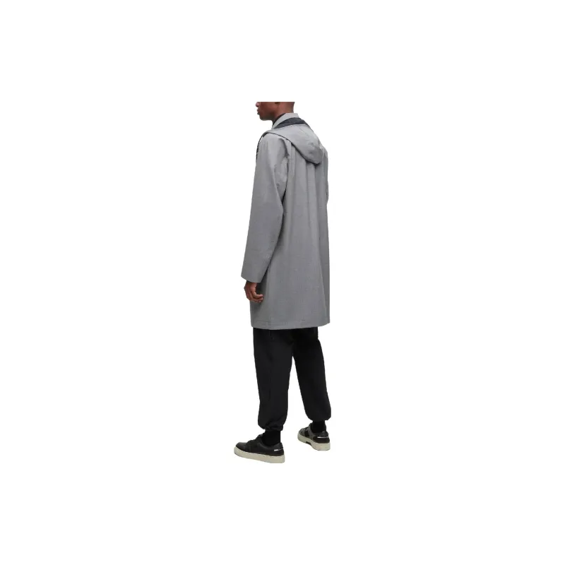 HUGO BOSS SS23 Performance Trench Coats Men Silver-4