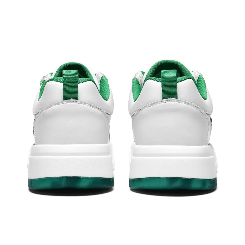 Lee Classic And Versatile White Sneakers, Trendy Fashion Low Top Height Increasing Skateboard Shoes Men's-9
