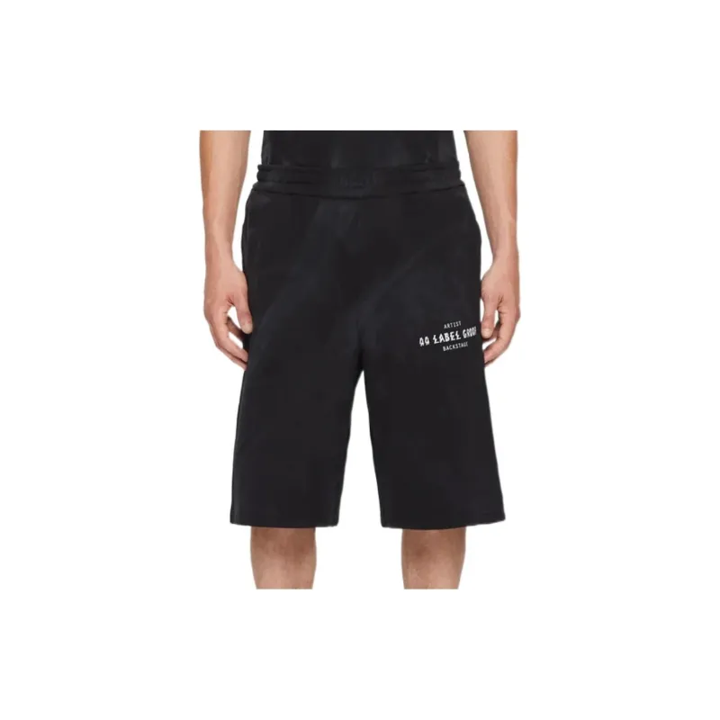 44 Label Group Logo print Faded effect Shorts-3