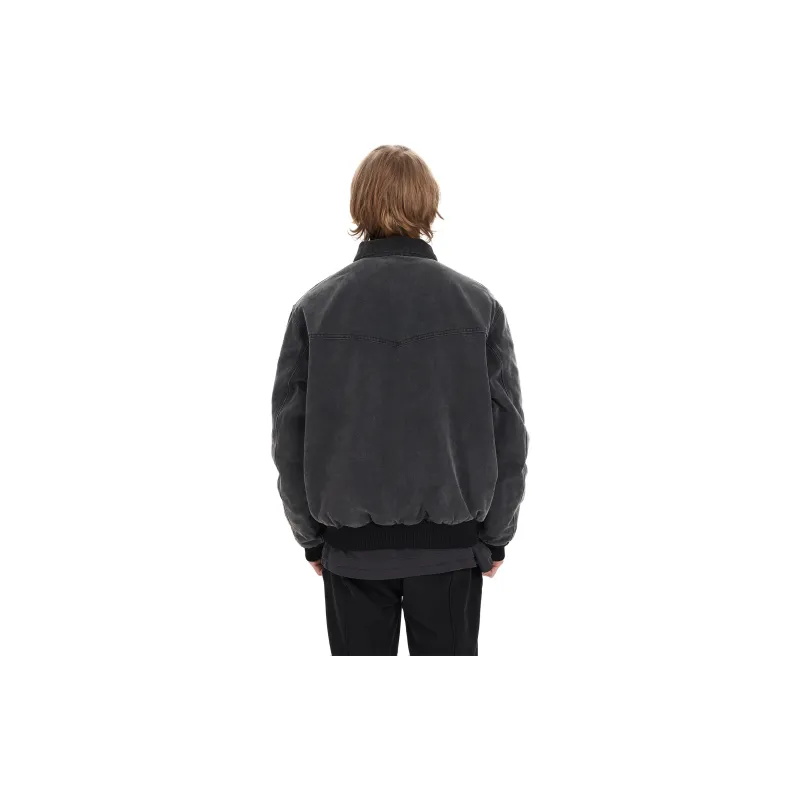 False Perception Jacket Unisex Washed Black-2