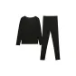 Seamless Crew Neck-Black Gray