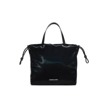 CHARLES&KEITH PU Handbag Small Size Women's JET BLACK