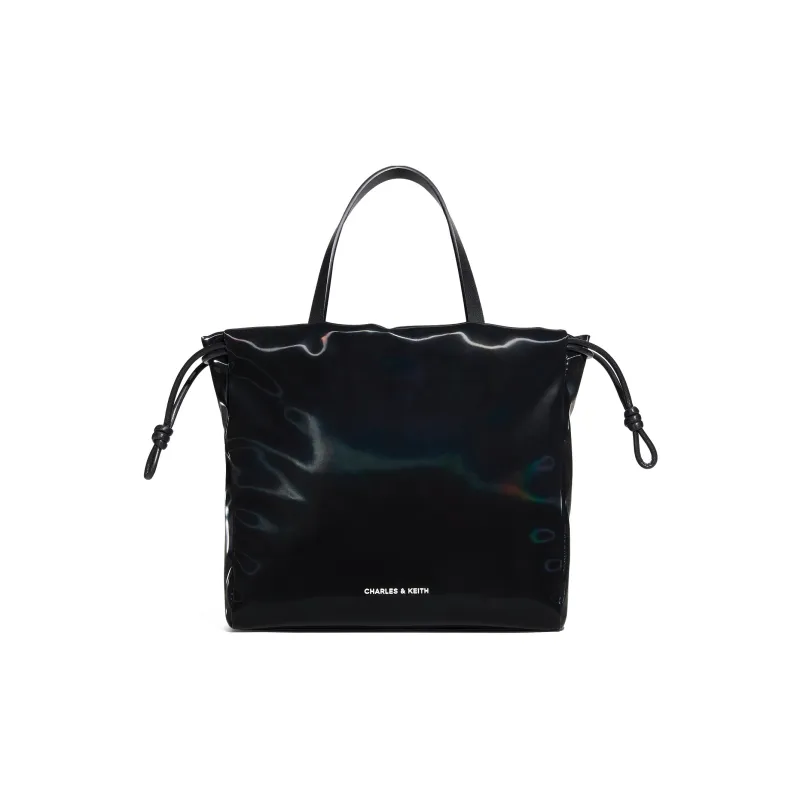 CHARLES&KEITH PU Handbag Small Size Women's JET BLACK-0