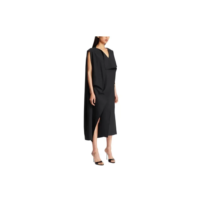 THE ROW Draped Asymmetrical Midi Dress-3