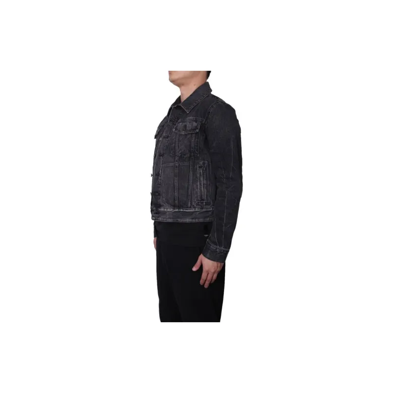 SAINT LAURENT Denim Jackets Men Black-5
