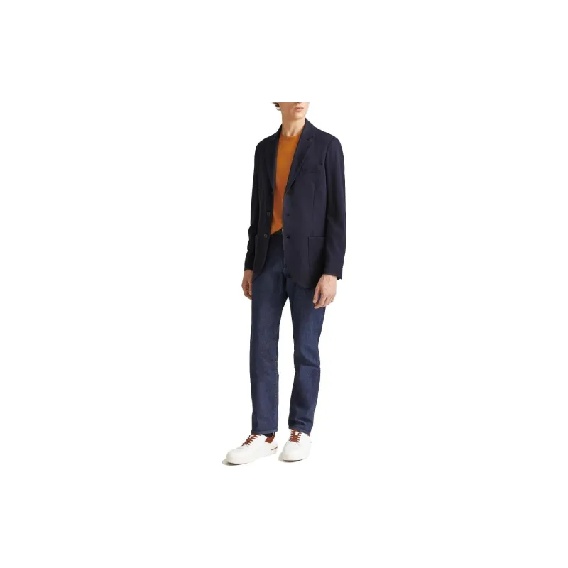 Loro Piana Business Suit Coat Men's Marine Blue-2