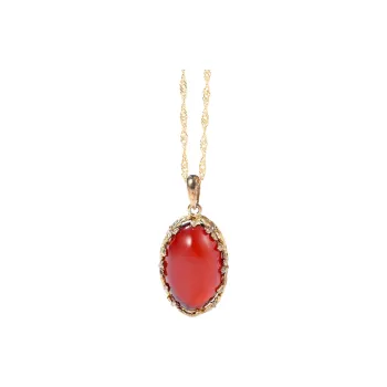 S&A S925 Silver With Amber Necklaces Women's