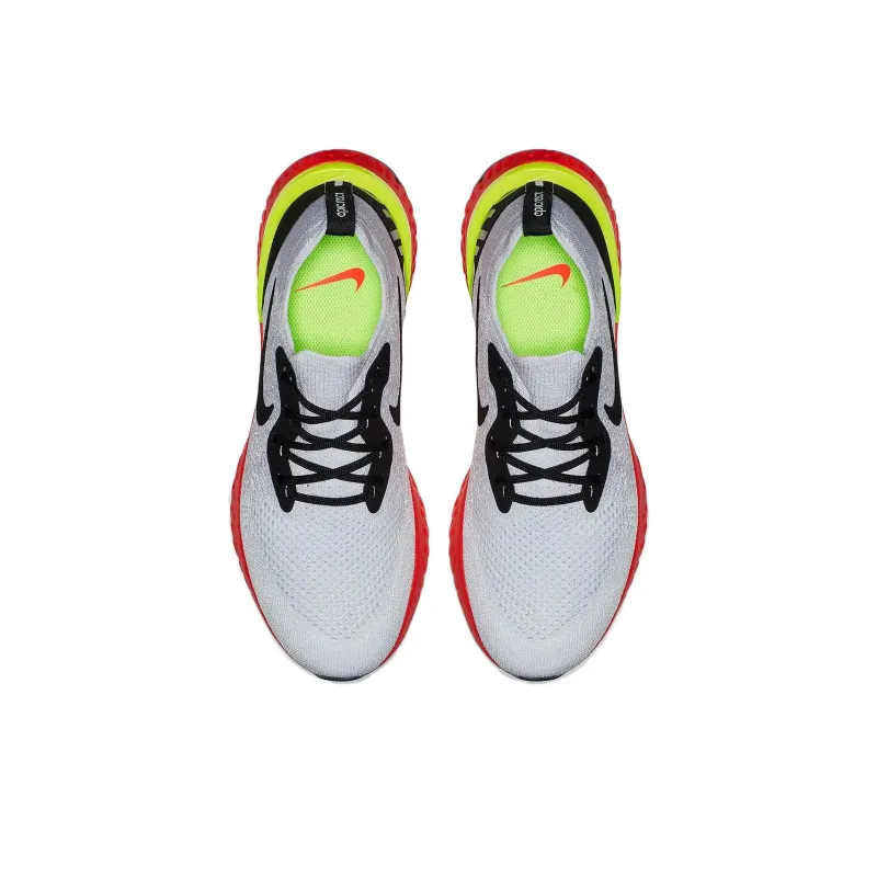 Nike Epic React Flyknit White Bright Crimson-4