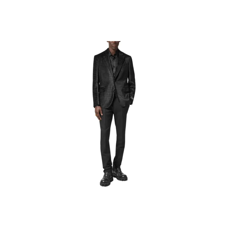 VERSACE SS24 Business Suits Coats Men's Obsidian Black Color-1