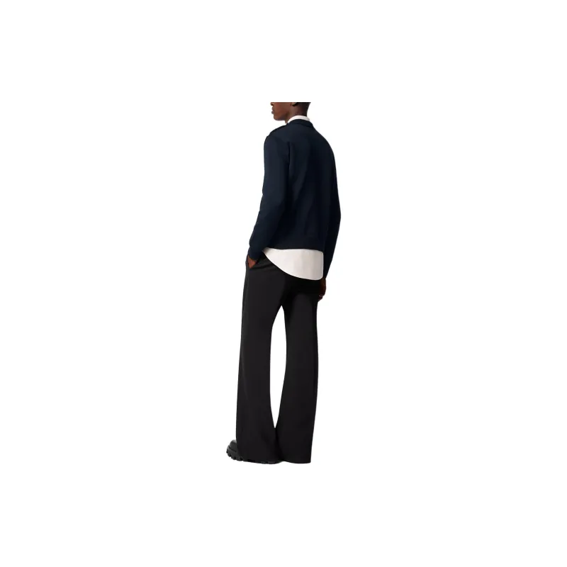 LOUIS VUITTON Flared Tailored Wool Pants Casual Pants Men's Black-2