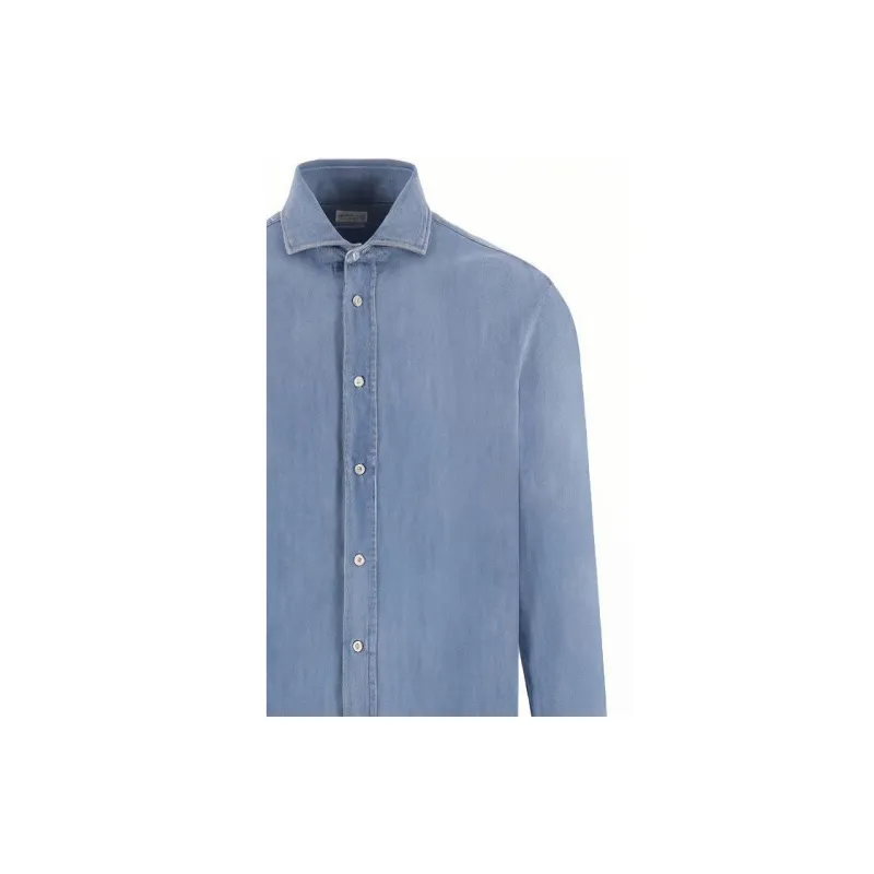Brunello Cucinelli Long Sleeved Denim Shirt-5