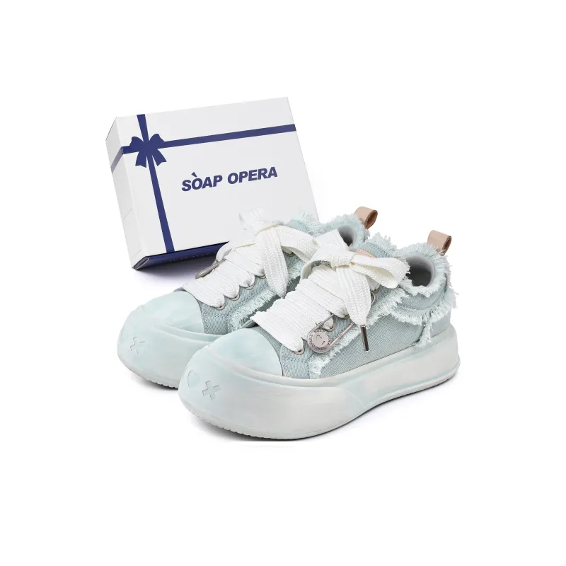 SOAP OPERA Wiping Color Series Skateboard Shoes Unisex Low Top Green/White-4
