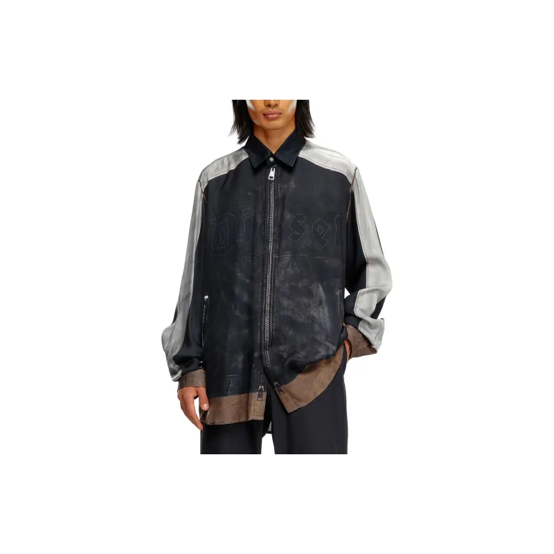 DIESEL S After Printed Trompe L'oeil Printed Shirt-1