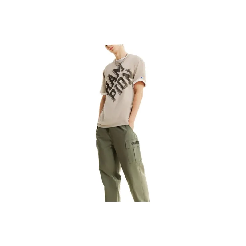 Champion T Shirt Unisex Light Khaki-3
