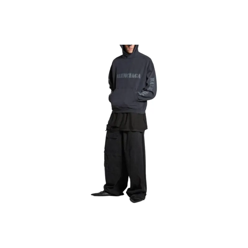 Balenciaga Stencil Molleton Archetype Faded Hoodie-2