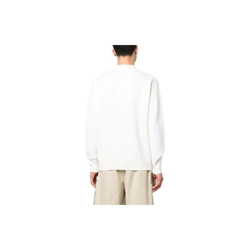 STONE ISLAND Logo Patch Crewneck Knitted Jumper-1