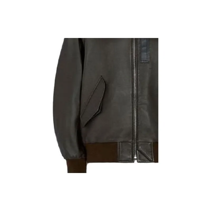 COACH Leather Jacket Men's Dark Brown-5