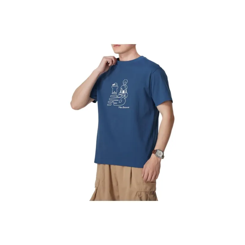 New Balance T Shirt Unisex Dark Blue-4