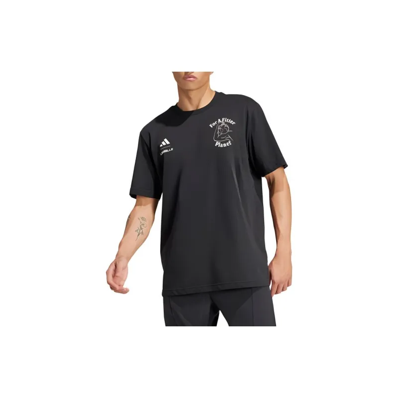 Adidas LES MILLS FOR A FITTER PLANET T Shirt Men's Black-1