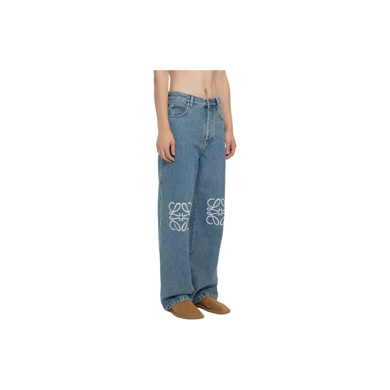 LOEWE Anagram Baggy Jeans In Denim-2