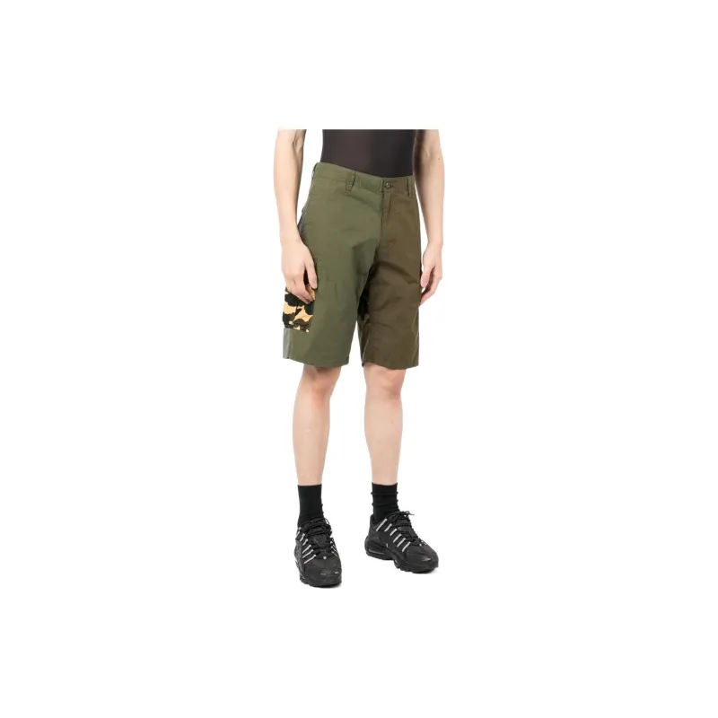 A BATHING APE Casual Shorts Men Green-3