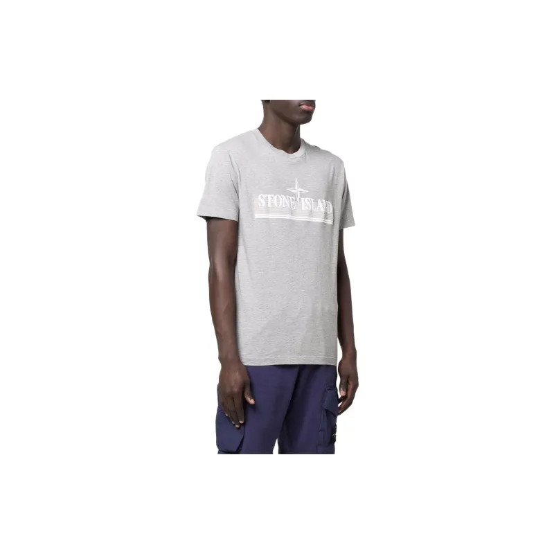 STONE ISLAND T Shirts Men Gray-2