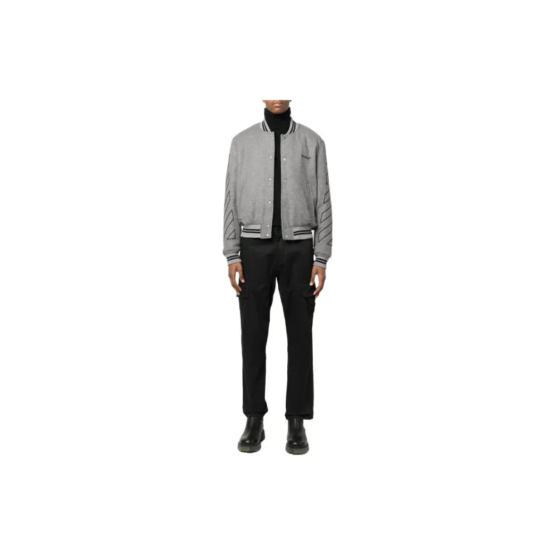 OFF WHITE Diag Outline Wool Varsity Jacket-1