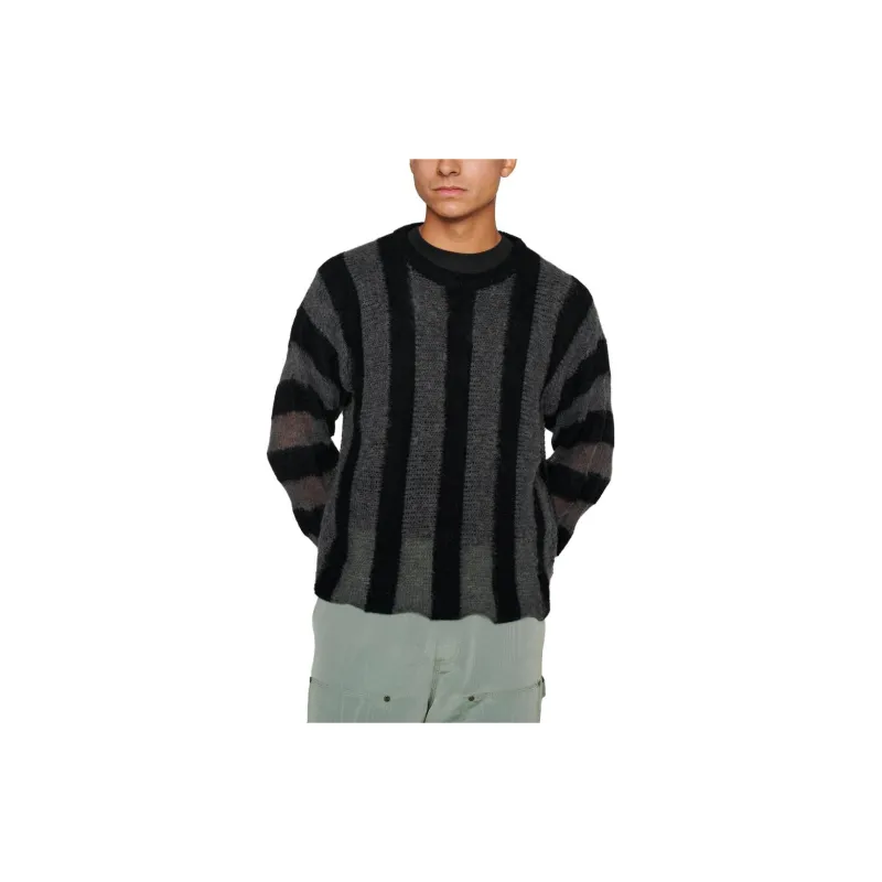 Brain Dead Fuzzy Threadbare Striped Jumper-2
