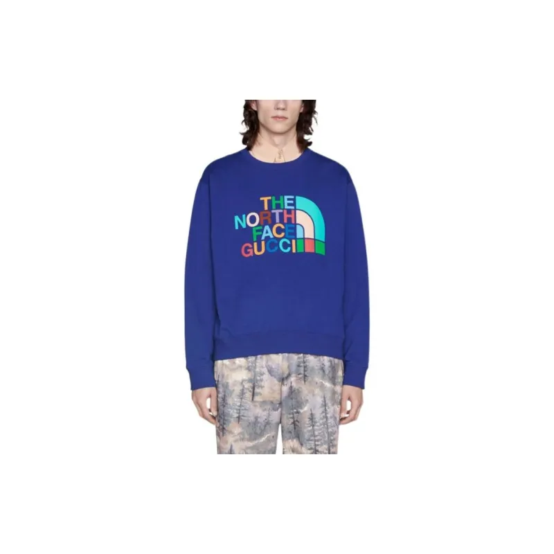 GUCCI x THE NORTH FACE FW22 Sweatshirt Men's Blue-2