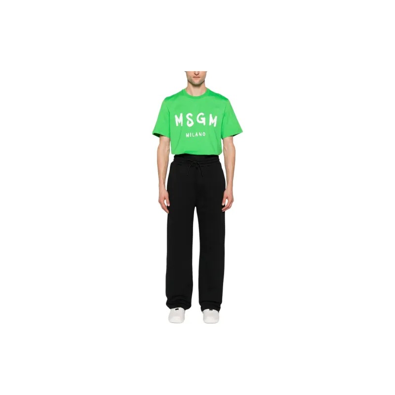 MSGM Logo print Cotton T shirt-1