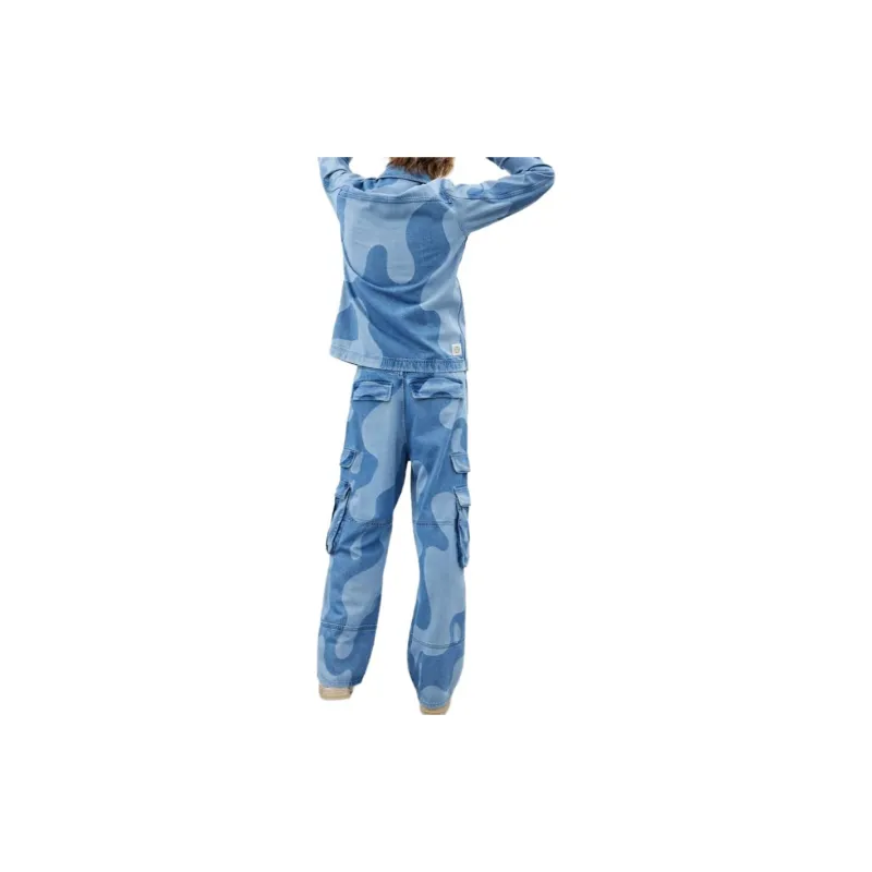 COACH Cargo Pants Unisex Denim Blue-3