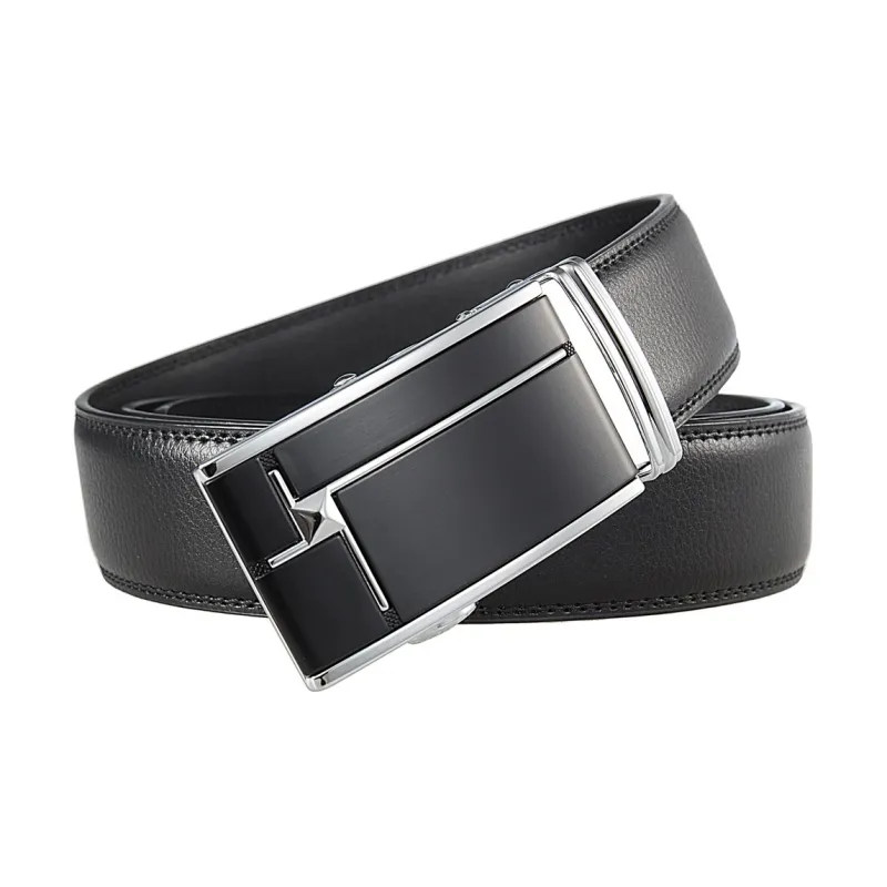 Yalu Preferred Cow Split Leather Belts Men's 3.5CM-1