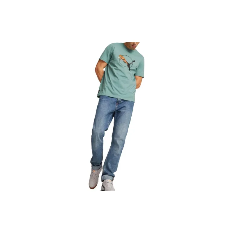 PUMA T-Shirts Men Turquoise-3