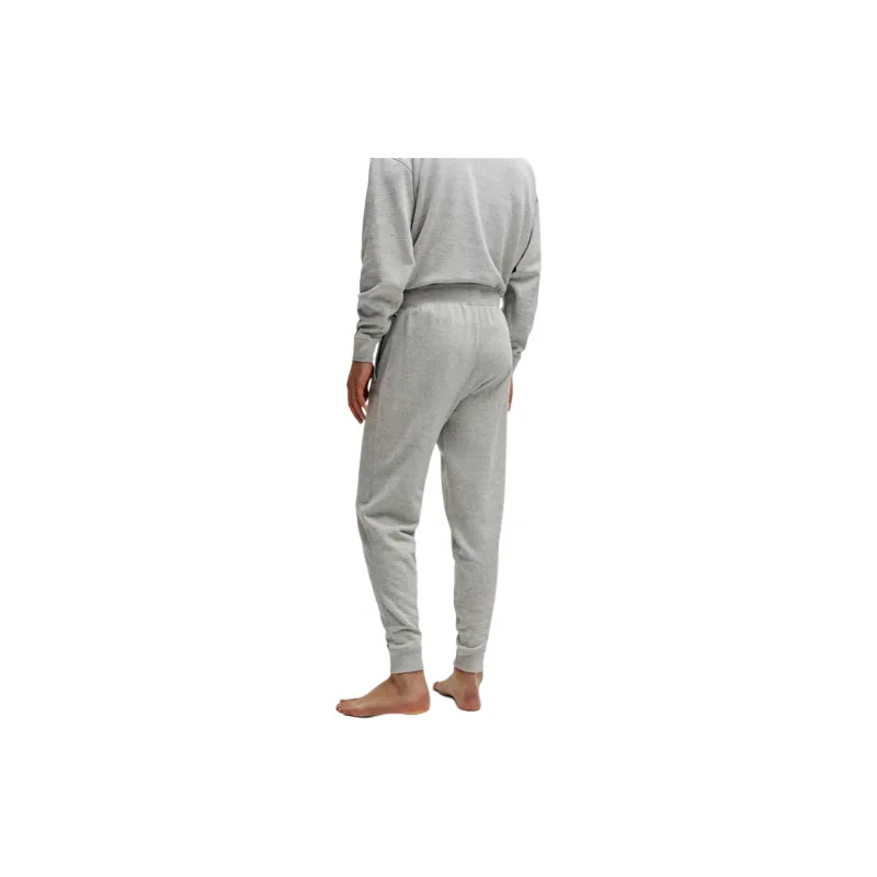 HUGO BOSS Tracksuit Bottoms With Embroidered Logo Knitted Sweatpants Men's Gray-1