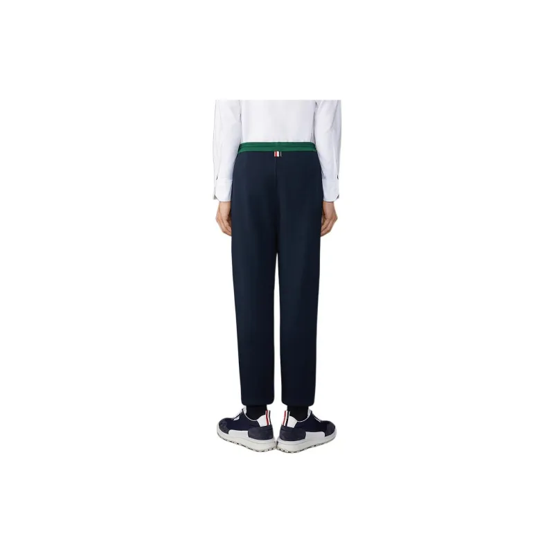 THOM BROWNE Logo Patch Drawstring Pants-3