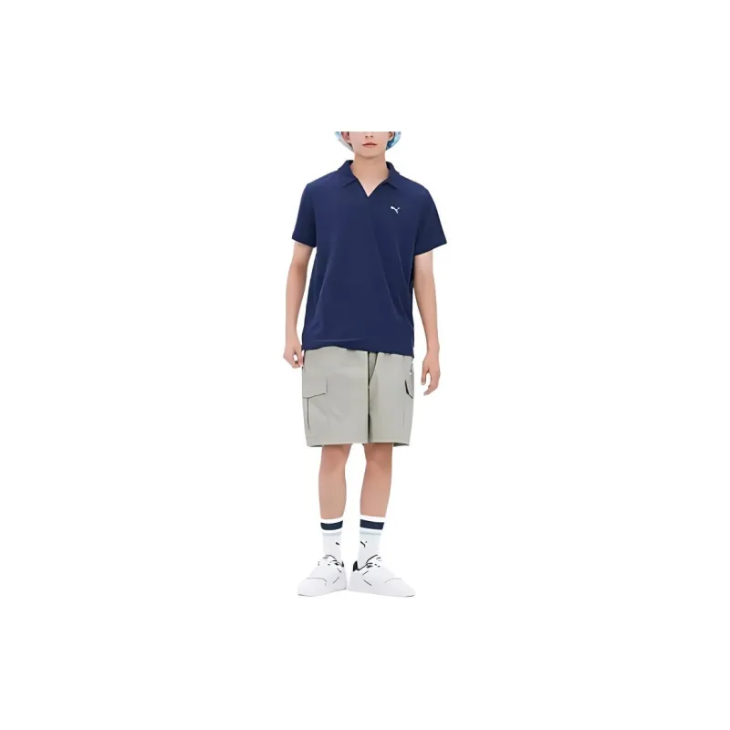 PUMA Polo Shirt Men's Tweed Blue-1