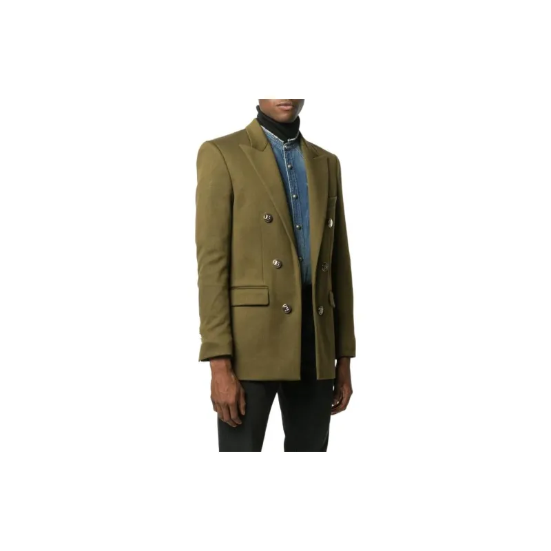 BALMAIN Business Suits Men Green-3