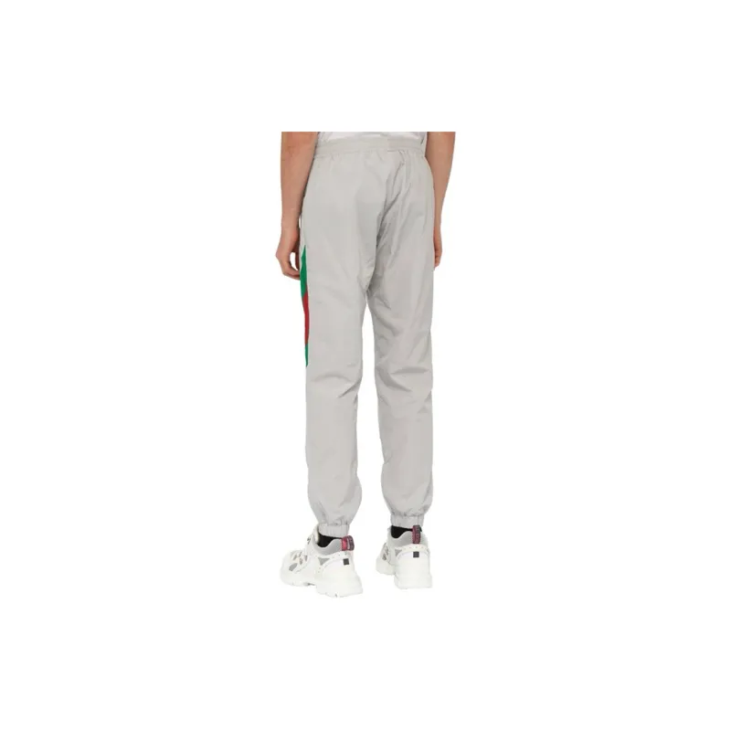 GUCCI Knitted Sports Pants Men's Ivory White-3