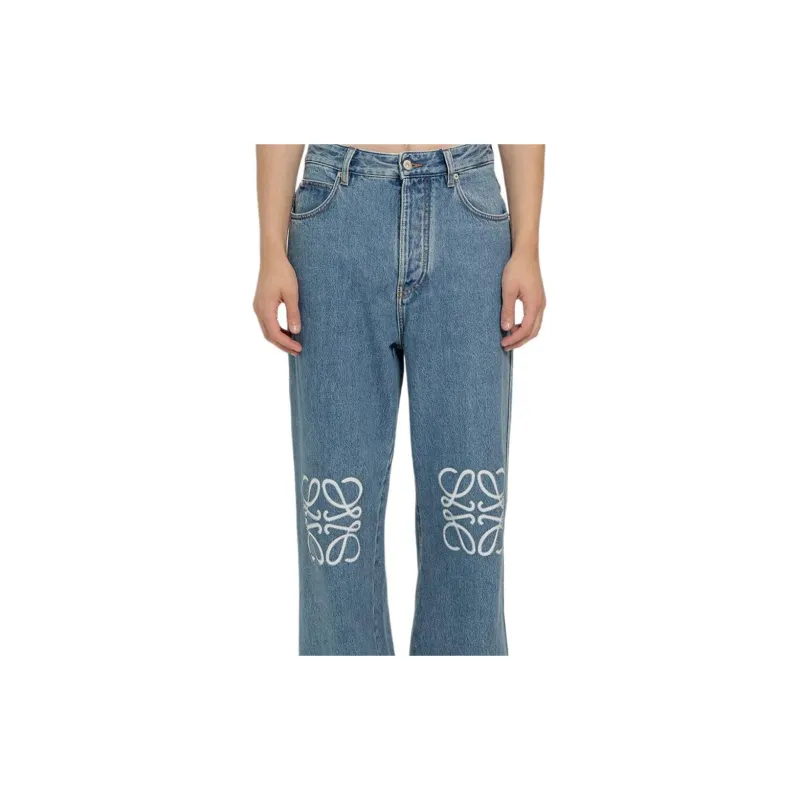 LOEWE Anagram Baggy Jeans In Denim-4